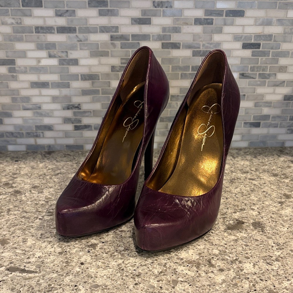 Jessica Simpson Deep Purple Heels